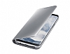 Eiroo Samsung Galaxy S8 Plus Clear View Standl Kapakl Silver Klf - Resim: 4