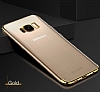 Samsung Galaxy S8 Plus Gold Kenarl effaf Beyaz Silikon Klf - Resim: 1
