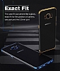Samsung Galaxy S8 Plus Gold Kenarl effaf Beyaz Silikon Klf - Resim 2