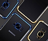 Samsung Galaxy S8 Plus Gold Kenarl effaf Beyaz Silikon Klf - Resim: 3