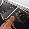 Samsung Galaxy S8 Plus Gold Kenarl effaf Silikon Klf - Resim 4