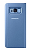 Samsung Galaxy S8 Plus Orjinal Clear View Standl Kapakl Mavi Klf - Resim 1