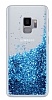 Samsung Galaxy S9 Simli Sulu Mavi Rubber Klf