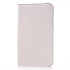 Samsung Galaxy Tab 3 7.0 360 Derece Dner Standl Beyaz Deri Klf - Resim 3