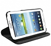 Samsung Galaxy Tab 3 Lite 7.0 360 Derece Dner Standl Siyah Deri Klf - Resim 2