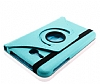 Samsung Galaxy Tab 3 Lite 7.0 360 Derece Dner Standl Mavi Deri Klf - Resim: 3