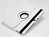 Samsung Galaxy Tab 4 10.1 360 Derece Dner Standl Beyaz Deri Klf - Resim: 2