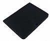 Samsung Galaxy Tab 4 10.1 Standl Yan Kapakl Siyah Deri Klf - Resim 3