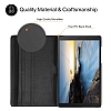 Samsung Galaxy Tab A 8.0 T290 360 Derece Dner Standl Mor Deri Klf - Resim: 5