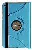 Samsung Galaxy Tab A 8.0 T290 360 Derece Dner Standl Mavi Deri Klf