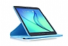 Samsung T350 Galaxy Tab A 8.0 360 Derece Döner Standlı Mavi Deri Kılıf - Resim: 1