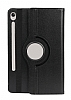 Samsung Galaxy Tab S9 FE 360 Derece Dner Standl Siyah Deri Klf - Resim: 3