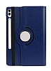 Samsung Galaxy Tab S9 FE Plus 360 Derece Dner Standl Lacivert Deri Klf - Resim: 3