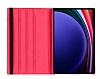 Samsung Galaxy Tab S9 Ultra 360 Derece Dner Standl Krmz Deri Klf - Resim: 2