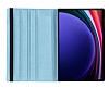 Samsung Galaxy Tab S9 Ultra 360 Derece Dner Standl Mavi Deri Klf - Resim: 1