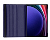 Samsung Galaxy Tab S9 Ultra 360 Derece Dner Standl Lacivert Deri Klf - Resim 1