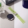 Samsung Galaxy Watch 3 41 mm effaf Yeil Silikon Kordon - Resim 5