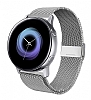 Eiroo Milanese Loop Samsung Galaxy Watch Active 2 Silver Metal Kordon (40 mm)
