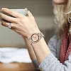 Eiroo Milanese Loop Samsung Galaxy Watch Active 2 Rose Gold Metal Kordon (44 mm) - Resim: 2