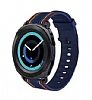 Samsung Galaxy Watch Renkli izgili Lacivert Silikon Kordon (46 mm) - Resim 1