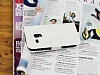 Samsung i8190 Galaxy S3 mini Standl Pencereli Beyaz Deri Klf - Resim: 2