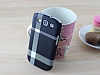 Samsung Galaxy S3 / S3 Neo Mat Siyah Beyaz Ekose Sert Rubber Klf - Resim: 2