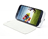Samsung i9500 Galaxy S4 Bataryal Kapakl Beyaz Klf - Resim 3