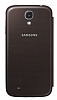 Samsung i9500 Galaxy S4 Orjinal Pencereli Kahverengi Flip Cover - Resim 2