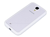 Samsung i9500 Galaxy S4 Silikon Kenarl effaf Beyaz Rubber Klf - Resim 1