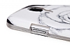 Rock Samsung i9500 Galaxy S4 Desenli Sert Mat Beyaz Rubber Klf - Resim 1
