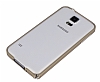 Eiroo Samsung i9600 Galaxy S5 Gold izgili Bumper ereve Gold Klf - Resim 1