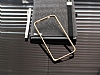 Eiroo Samsung i9600 Galaxy S5 Gold izgili Bumper ereve Gold Klf - Resim 3