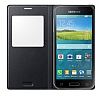 Samsung Galaxy S5 mini Orjinal Pencereli View Cover Siyah Klf - Resim 2