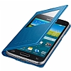 Samsung Galaxy S5 mini Orjinal Pencereli View Cover Mavi Klf - Resim 2
