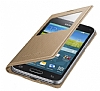 Samsung Galaxy S5 mini Orjinal Pencereli View Cover Gold Klf - Resim 2