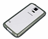 Samsung i9600 Galaxy S5 Siyah Silikon Kenarl effaf Rubber Klf - Resim: 1