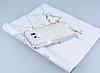 Samsung i9800 Galaxy S6 Tal Beyaz Rubber Klf - Resim: 2