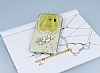 Samsung i9800 Galaxy S6 Tal Tavan Standl effaf Gold Silikon Klf - Resim: 1