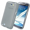 Samsung N7100 Galaxy Note 2 Ultra Koruma effaf Siyah Silikon Klf - Resim: 3