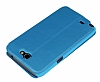 Samsung N7100 Galaxy Note 2 Pencereli Manyetik Kapakl Mavi Deri Klf - Resim: 4