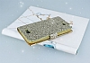 PinShang Samsung N7100 Galaxy Note 2 Tal Kapakl Czdan Gold Klf - Resim: 1