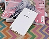 Samsung N9000 Galaxy Note 3 Beyaz Silikon Kenarl effaf Rubber Klf - Resim: 1