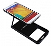Samsung N9000 Galaxy Note 3 Standl Manyetik Kapakl Full Koruma Siyah Klf - Resim 4
