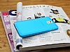 Samsung N9000 Galaxy Note 3 Ultra nce effaf Mavi Silikon Klf - Resim: 3