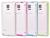 Samsung N9100 Galaxy Note 4 Mavi Silikon Kenarl effaf Rubber Klf - Resim 6
