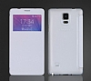Eiroo Samsung N9100 Galaxy Note 4 Pencereli nce Kapakl Beyaz Klf - Resim 7