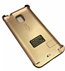 Samsung N9100 Galaxy Note 4 Standl Bataryal Gold Klf - Resim 2
