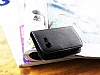 Samsung S5310 Pocket Neo Czdanl Yan Kapakl Siyah Deri Klf - Resim 2