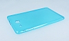 Samsung T560 Galaxy Tab E effaf Mavi Silikon Klf - Resim 1