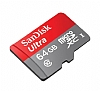 SanDisk 64 GB Ultra Micro SD HC Class 10 Hafza Kart - Resim: 1